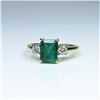 Image 3 : Beautiful Classic Emerald and Diamond Ring