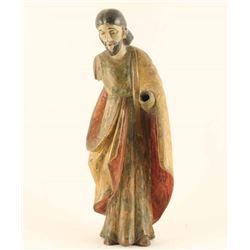 Hand Carved Polychrome Statue