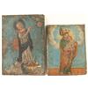 Image 1 : Pair of Retablos on Tin