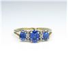Image 1 : Vivid Blue Tanzanite and Diamond Ring