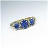 Image 2 : Vivid Blue Tanzanite and Diamond Ring