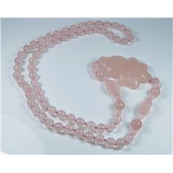 Beautiful Pink Quartz Beaded Necklace