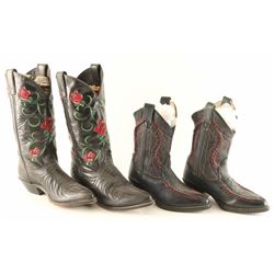 2 Pair of Ladies' Leather Cowboy Boots