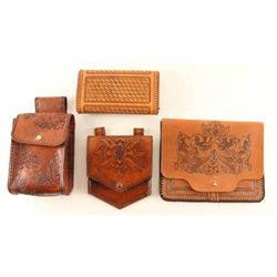 Lot of (4) Leather Items