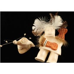 Lot of 2 Eskimo Pre-ban Walrus Ivory