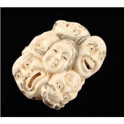 Finely carved pre-ban ivory netsuke