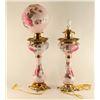 Image 2 : Lot of (2) Victorian Style Hurricane Lamps