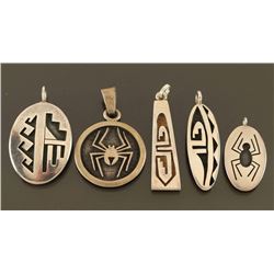 Lot of 5 Sterling Hopi Pendants
