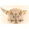 Painted Bull Skull
