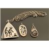 Image 1 : Lot of 3 Hopi Sterling Pendants