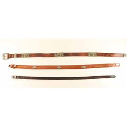 Lot of (3) Leather Belts