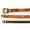 Image 2 : Lot of (3) Leather Belts