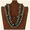 Image 1 : Lot of 4 Navajo Turquoise Necklaces