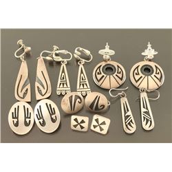 Lot of Hopi Sterling Earrings
