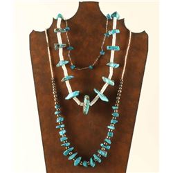 Lot of 3 Navajo Turquoise Necklaces