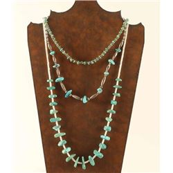 Lot of 3 Navajo Turquoise Necklaces