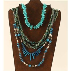 Lot of 3 Navajo Faux Turquoise Necklaces