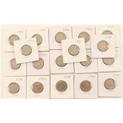 Lot of Buffalo Nickels