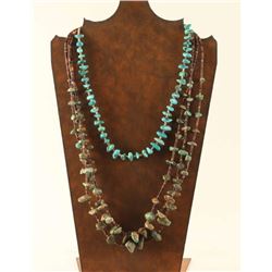Lot of 2 Navajo Turquoise Necklaces