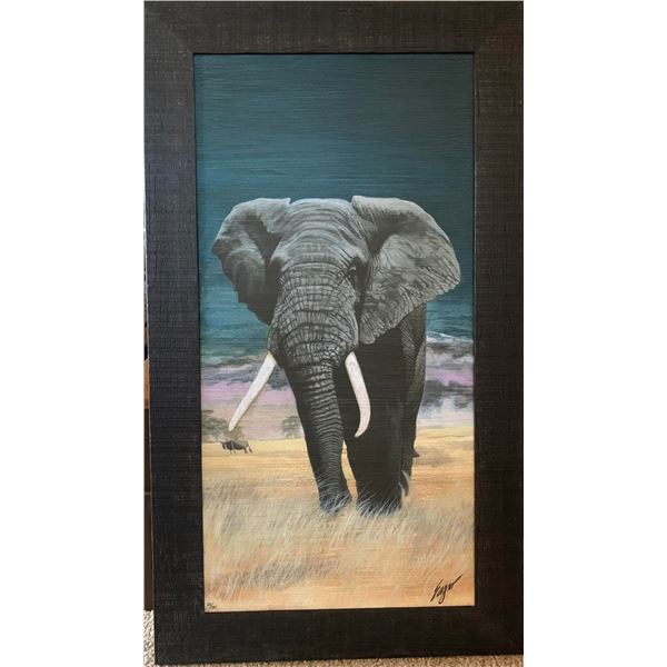 "Majestic Bull Elephant" by Clint Eagar - $1,200