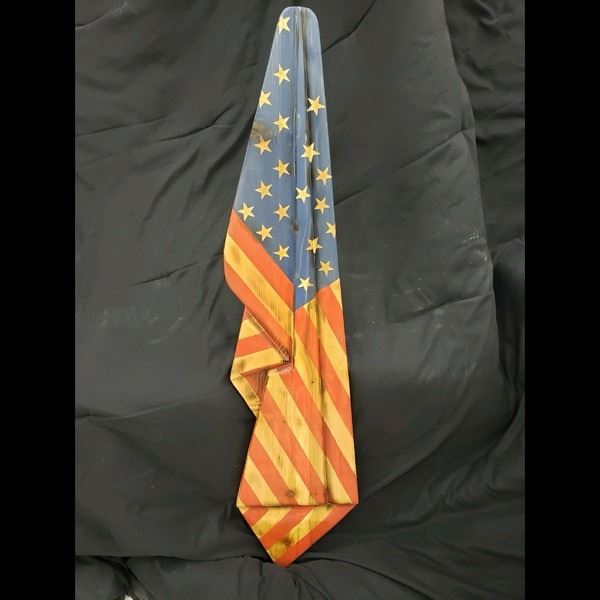 SPECIAL ITEM 3 - Custom Made Wooden Draped US Flag with a 1 in 3 Chance to win a Stay in Las Vegas