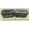 Image 1 : LOT OF 2 METAL STORAGE BINS