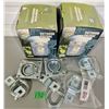 Image 1 : JOB LOT - TIE DOWN HARDWARE & 2 X NEW OUTDOOR LIGHT FIXTURES