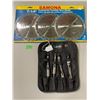 Image 1 : NEW DELTA SQUARE HOLE MORTISE SET & NEW CIRC SAW BLADES