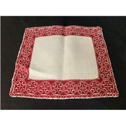 Ukraine Small Square Textile (Red)