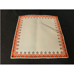 Ukraine Small Square Textile (Orange and Black)