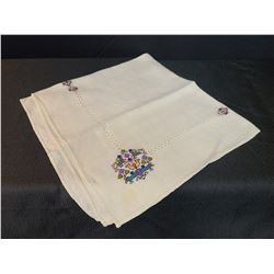 Ukraine Handmade Pink Tulip Tablecloth