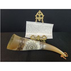 Hungary Carved Bone Horn