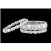 Image 1 : 14K WHITE STACKABLE DIAMOND TRIO RINGS