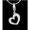 Image 1 : 14KW Gold Diamond Silhouette Heart Pendant
