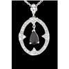Image 1 : 14KW Gold .40ct. Pear Drop Sapphire Diamond Ne