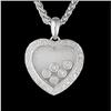 Image 1 : 14KW Gold Diamond Heart Floating Pendant