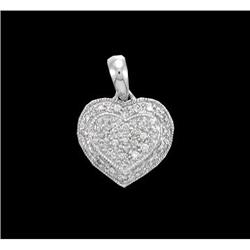 14KW Gold Diamond Heart Pendant