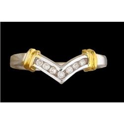 10KW Gold  'V' Shaped Diamond Ring