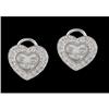 Image 1 : 14KW Gold Floating Diamond Heart Earrings