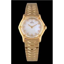 NEW Ebel Sport Classic 18k Gold Diamond Bezel