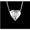 Image 1 : 14KW Gold Diamond Solitaire Heart Pendant