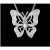 Image 1 : 14KW Gold Diamond Butterfly Pendant