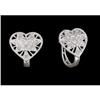 Image 1 : 14KW Gold Diamond Heart Earrings