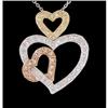 Image 1 : 14KPWY Gold Diamond Triple Heart Pendant