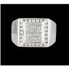 Image 1 : 14KW 1.00ct INVISIBLE PRINCESS DIAMOND MENS RI