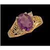 Image 1 : 10KY Gold 2.00ct Amethyst and Diamond Ring