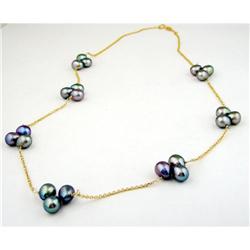 14KY Solid Gold Natural Pearl Necklace