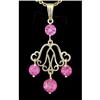 Image 1 : 14KY Gold 1.77ct Pink Topaz Dangling Pendant