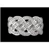 Image 1 : 14KW Gold .50ct Woven Diamond Ring