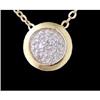 Image 1 : 10KY Gold Classy Diamond Round Bezel Pendant